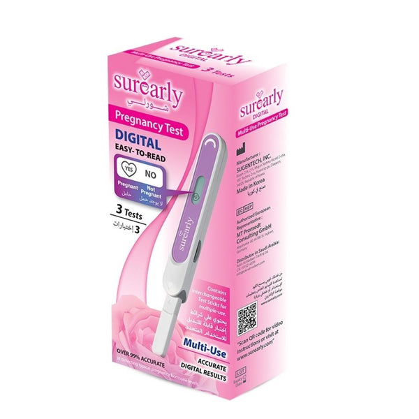 Digital Pregnancy Test 3 Tests Accurate Home Kit Surearly