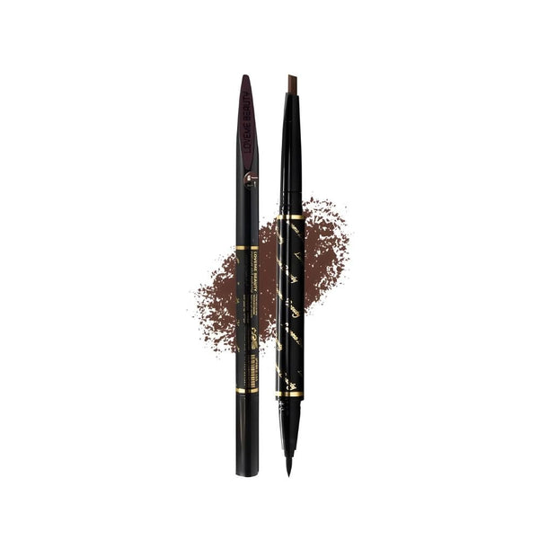 Eyebrow and Eyeliner Pencil Dual Phase Precision Filler Loveme Beauty 1pc