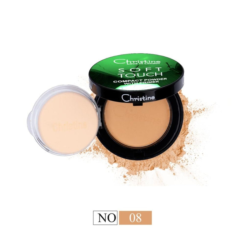 Christine Soft Touch Pressed Powder 08, 12ml, Matte Finish