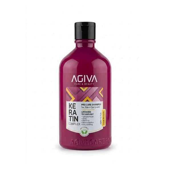 Keratin Shampoo for Damaged Hair Strengthening AGIVA 500ml