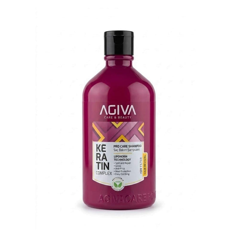 Keratin Shampoo for Damaged Hair Strengthening AGIVA 500ml
