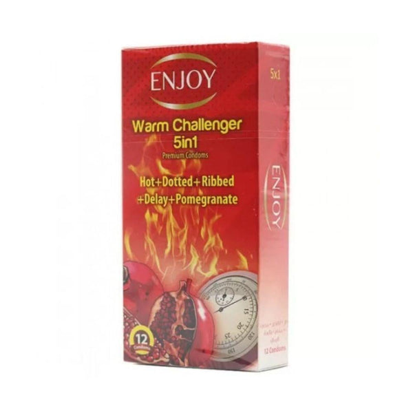 Top Rated Condoms Spicy Pomegranate Ribbed Textured Enjoy 12 Count