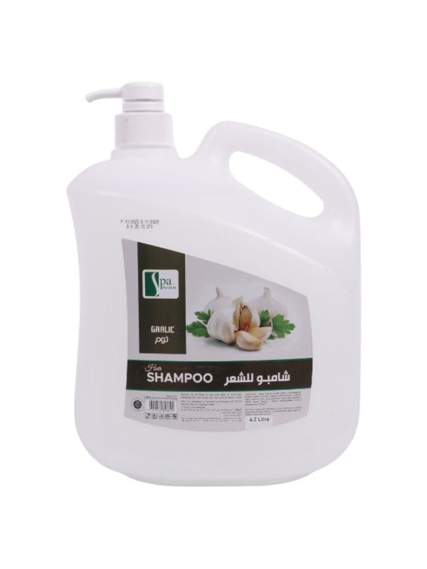 Spa System Garlic Hair Shampoo - Strengthens Hair Follicles, 4.2 L
