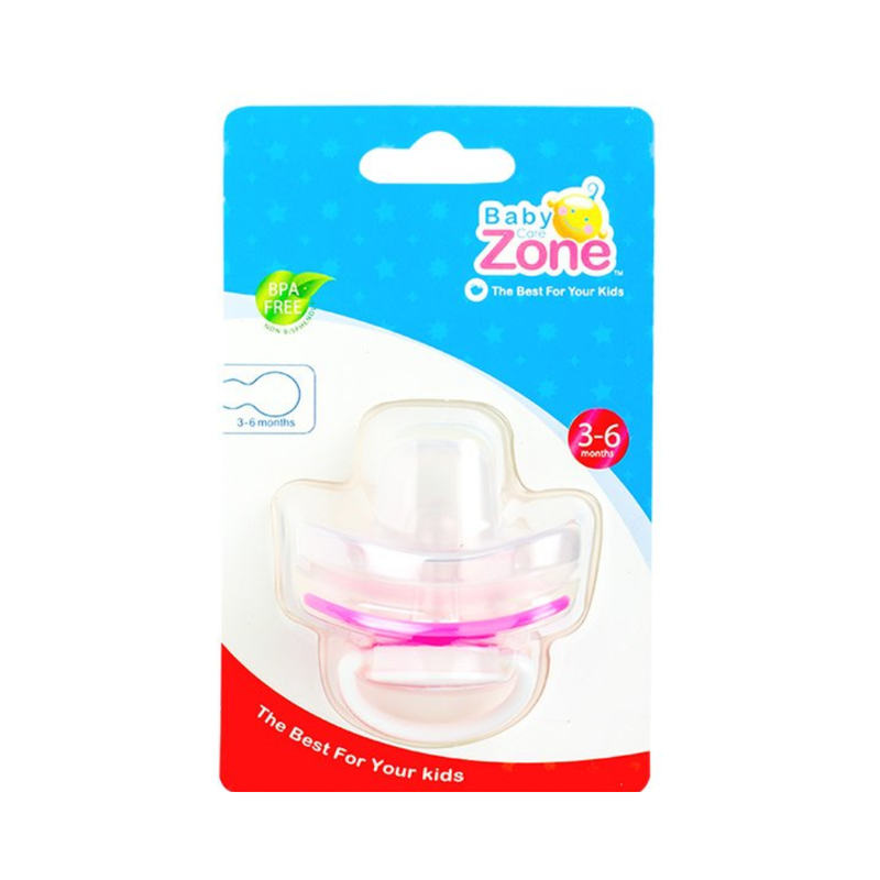 Baby Zone Pacifier with Airtight Cover, Medical-Grade Silicone, 3-6 Months