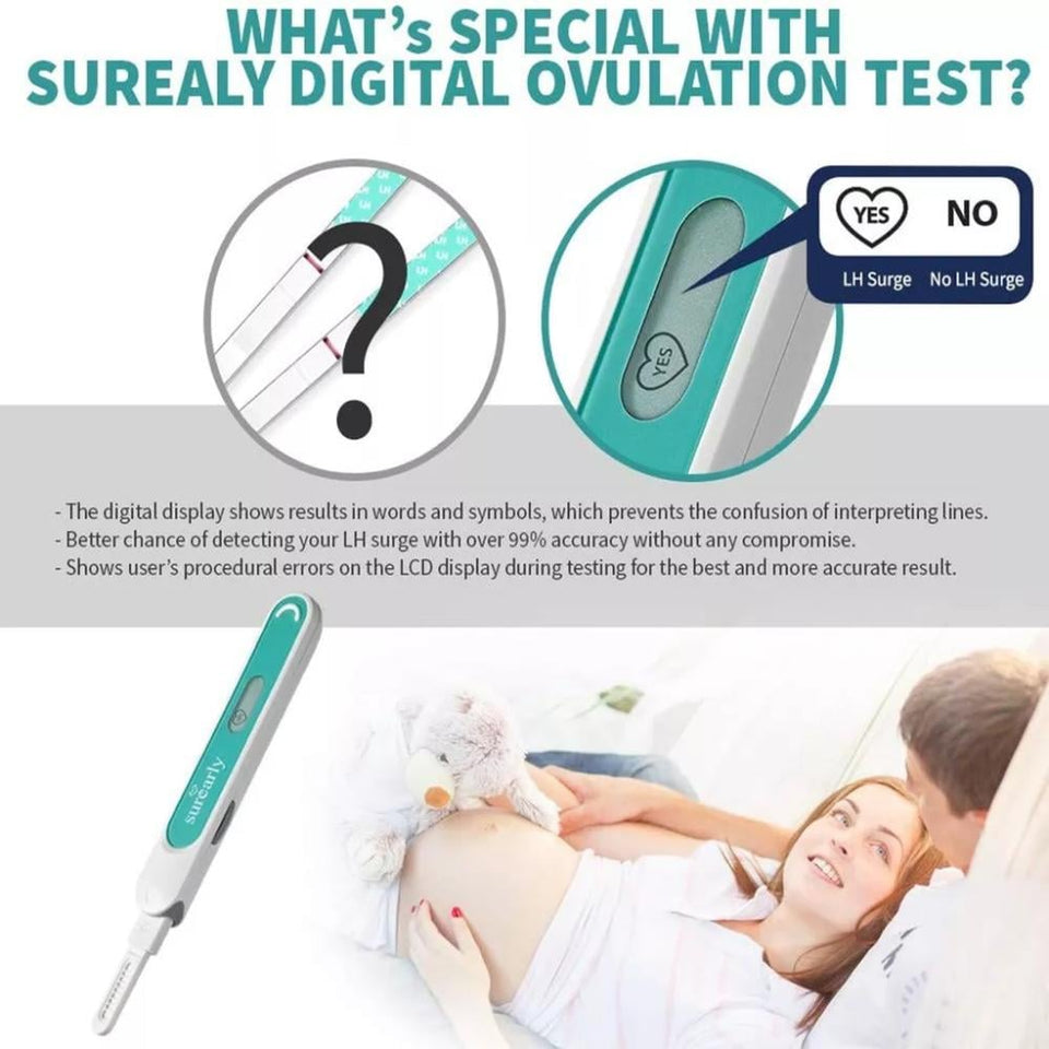 Shurealy Digital Ovulation Test Kit for Accurate Fertility Tracking 7 Tests