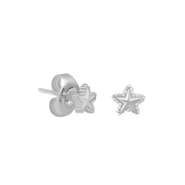 Navarro Children's Medical Stud Earrings with Shining Stars, Silver