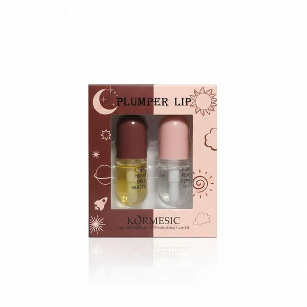 Day & Night Lip Plumper Hydration Treatment Set Kormesic 3.5ml + 3.5ml