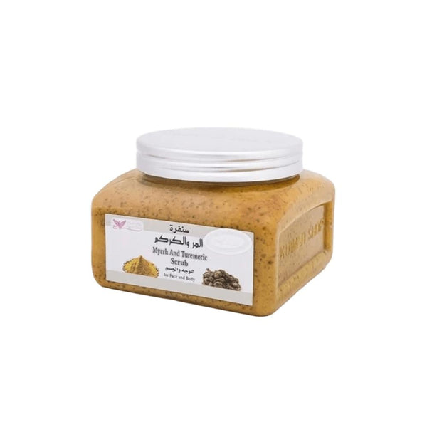 Turmeric Body Scrub Myrrh Exfoliating Brightening Kuwait Shop 250g