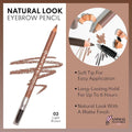 Note Natural Look Eyebrow Pencil, Light Brown, Waterproof, Dual-Ended with Brush