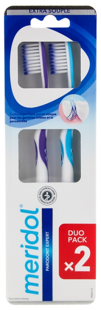 Best Toothbrush 2022 Extra Soft Gum Care Parodont Expert Meridol 2Pcs