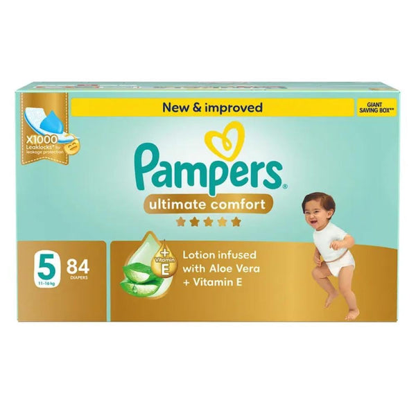 Pampers Diapers Taped Ultimate Comfort Giant Box Size 5 84 Count