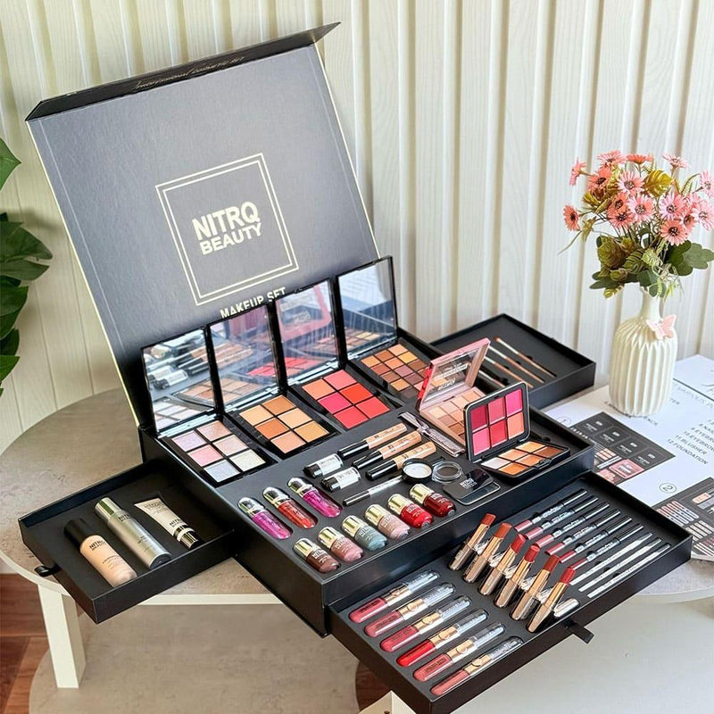 Complete Makeup Kit for Beginners 32-Piece All-in-One Nitrq Beauty