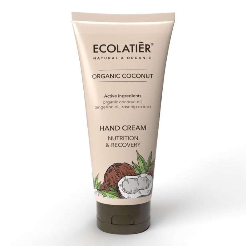 Hand Cream For Dry Skin Nutrition & Recovery Organic Coconut ECOLATIER 100ml