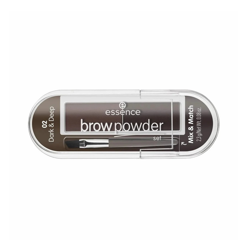 Essence New Look Eyebrow Styler Powder Palette, Dark Deep 02