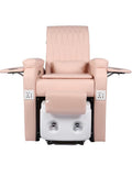 Salon System Massage Chair with Retractable Pedicure Tub - Pink