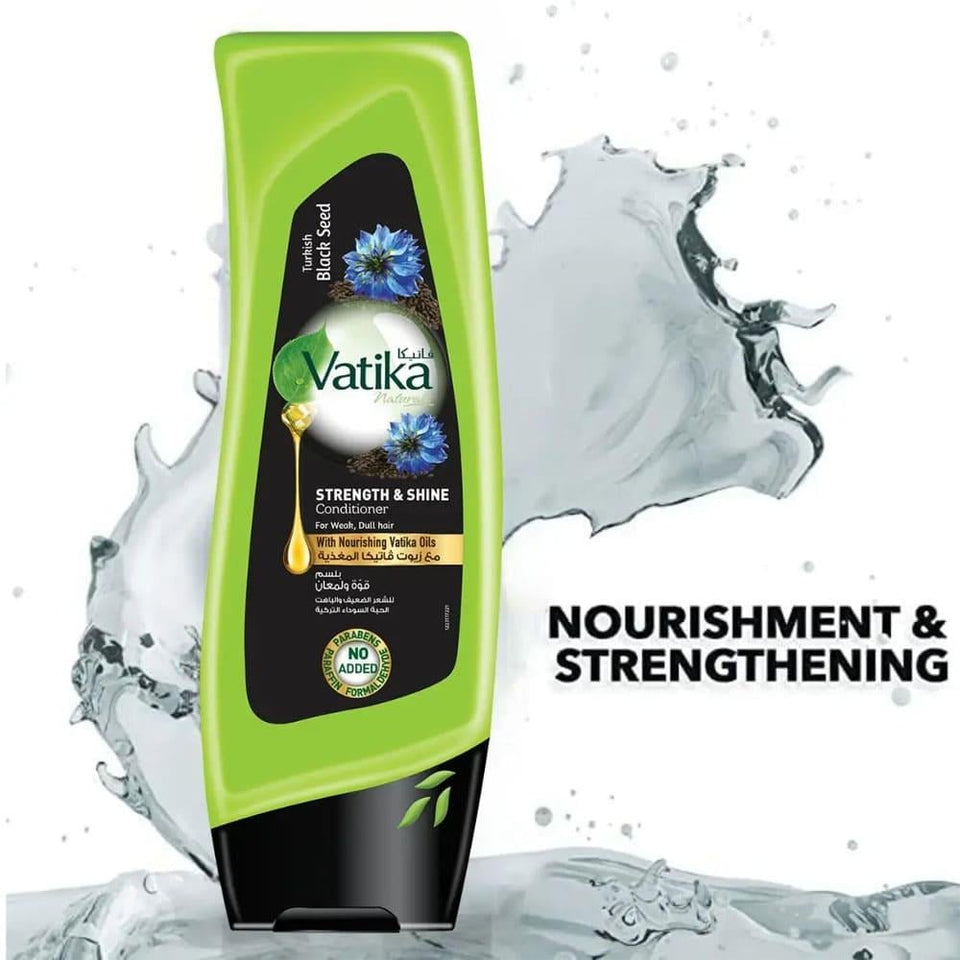 Vatika Strength & Shine Conditioner for Weak & Dull Hair with Almond, Aloe & Honey 400ml