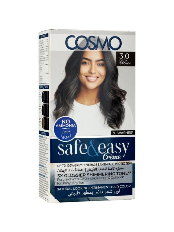 Cosmo Ammonia Free Permanent Hair Color 3.0 Dark Brown