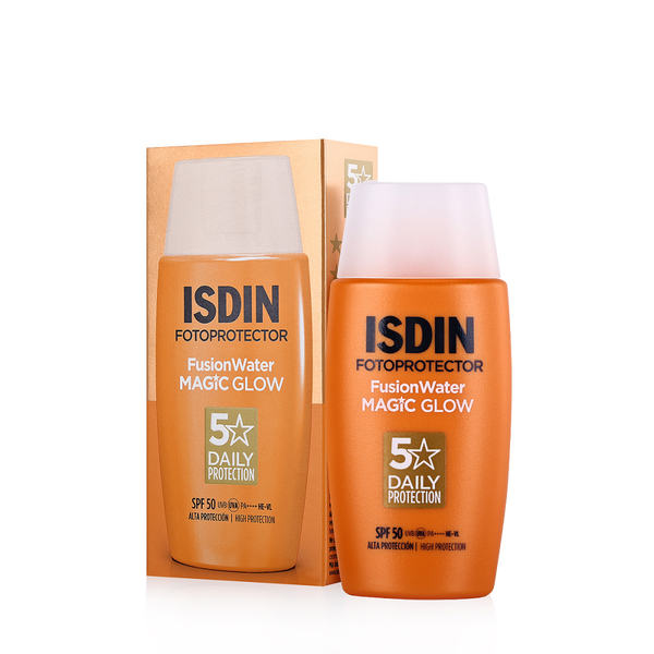 Top Rated Face Sunscreen Fusion Water Magic Glow SPF 50 ISDIN 50ml