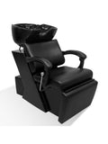 Salon System Luxury Leather Hair Wash Chair Black