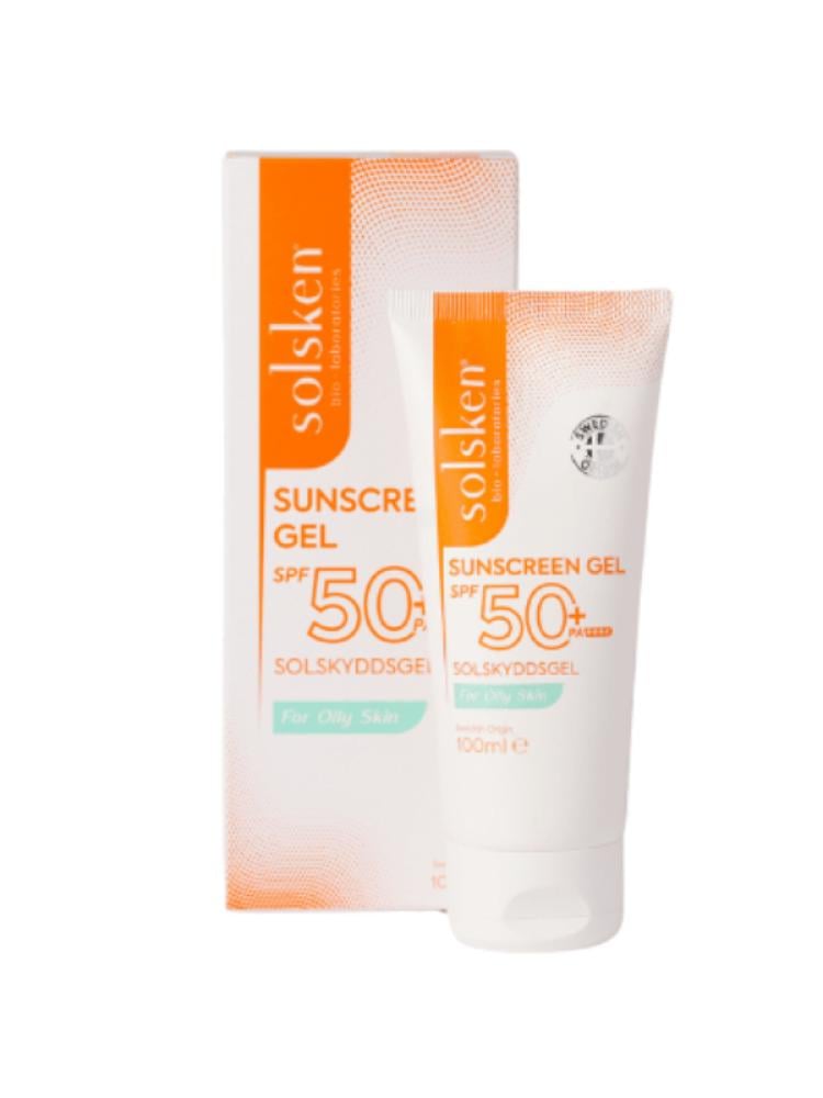 Solsken Sunscreen Gel SPF 50+ for Oily Skin, Anti-Shine, 100ml