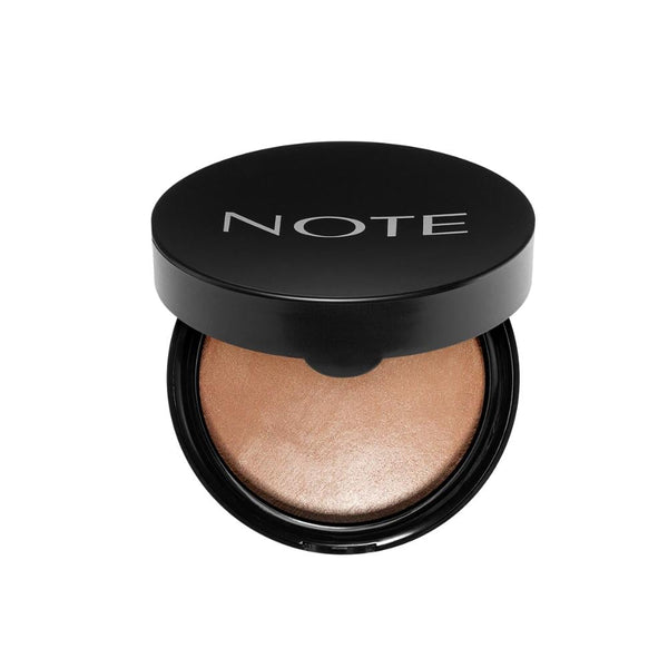 Note Luminous Pressed Powder, Baked Illuminating Face Powder, 02 Honey Warm
