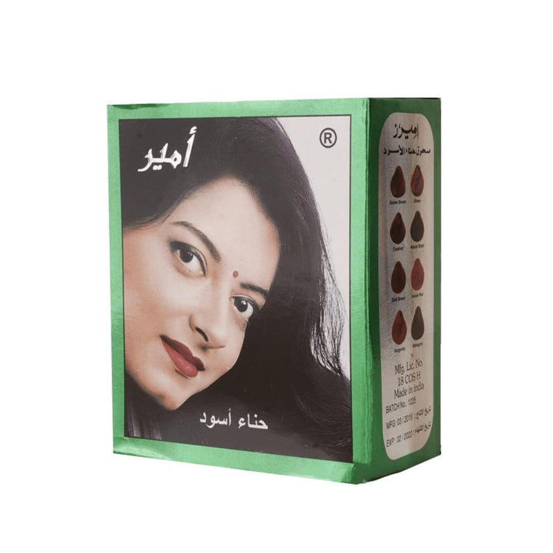 Amir's Black Henna Powder Hair Dye Gray Hair Coverage 60g