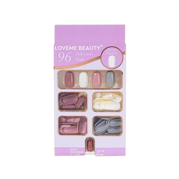 Lavme Beauty Artificial Nails, Assorted Sizes for a Quick, Elegant Look, 96 Pieces