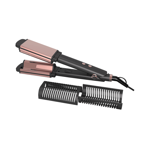 Max Elegance 2-in-1 Hair Straightener and Curler, Ceramic Plates