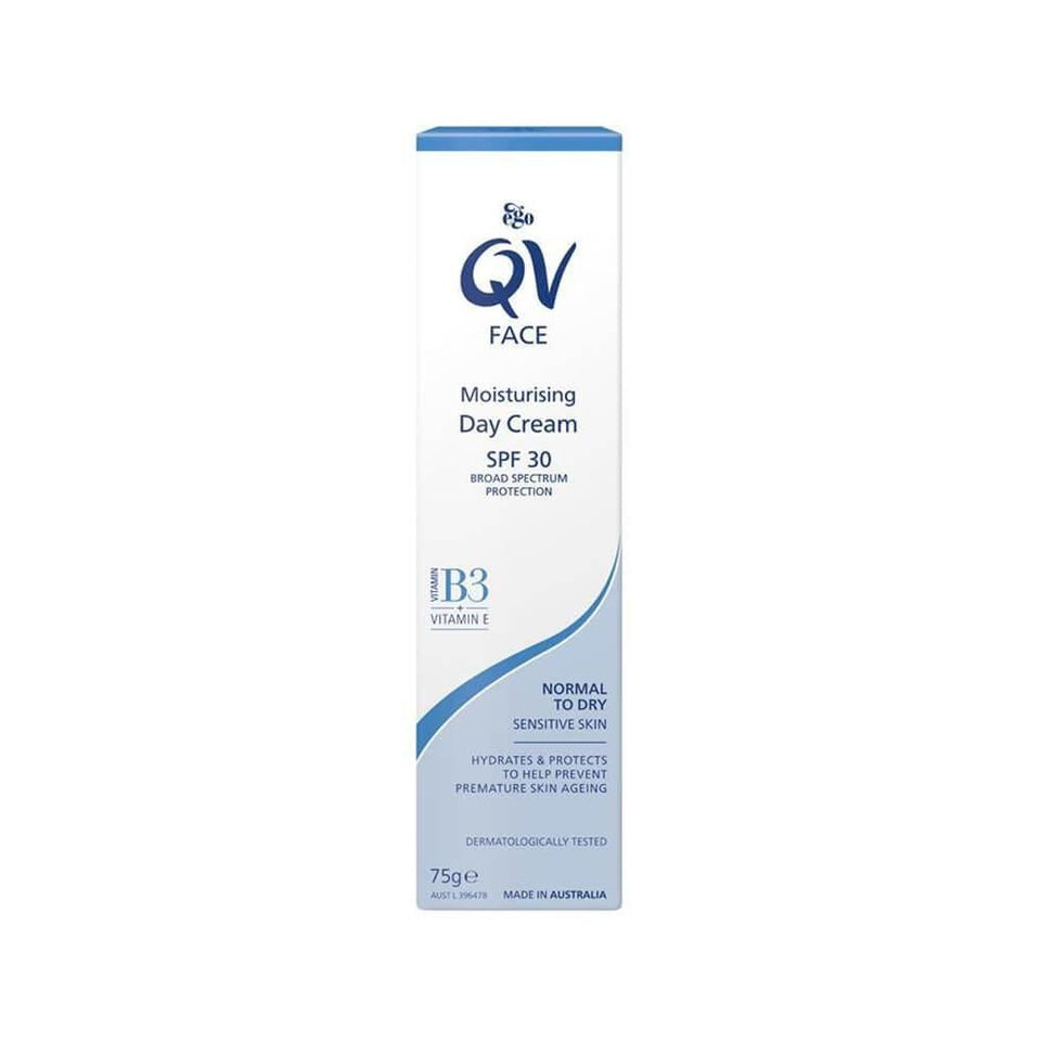 QV Day Cream Moisturizer SPF 30 for Sensitive Skin Face Protection 75g
