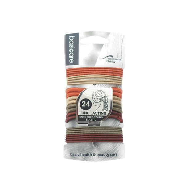 Basic Knitted Ponytail Hair Ties, High Elasticity, 24 Count