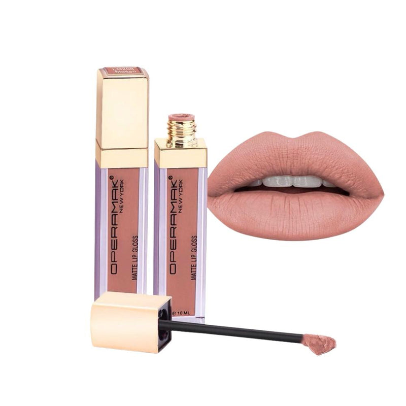 Operamak Matte Liquid Lipstick, Waterproof, Long-Lasting, Shade 208