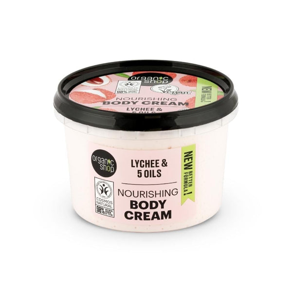 Top Rated Body Cream Lychee & 5 Oils Nourishing Organic Shop 250ml