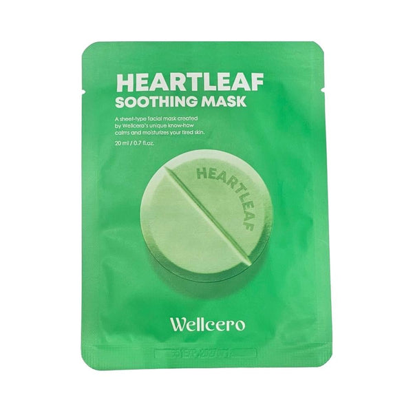 Wellsero Collagen Sheet Mask Heartleaf Extract Soothing Hydrating 20ml