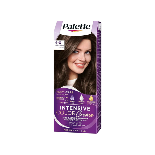 Permanent Hair Color Medium Brown 0-4 Gray Coverage Palette 110ml