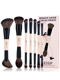 Jessup Makeup Brush Set - 7 Pieces T600 for Face & Eye