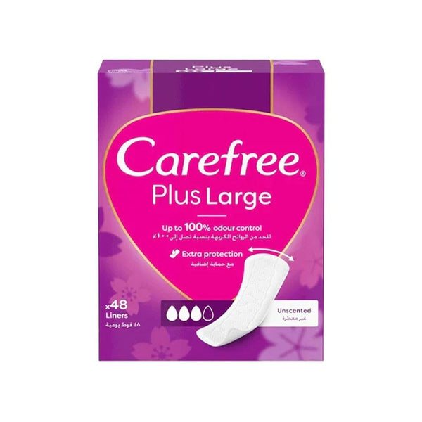 Carefree Plus Large Light Scent Panty Liners 48 Pack