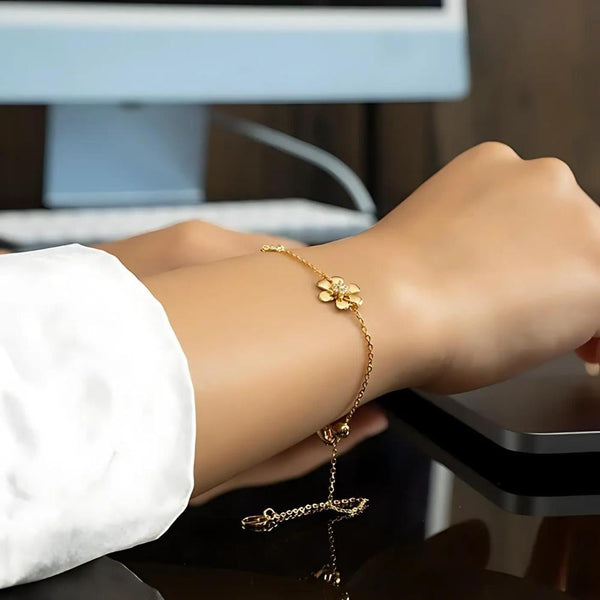 Navarro Medical Bracelet, Women's 21K Gold Plated