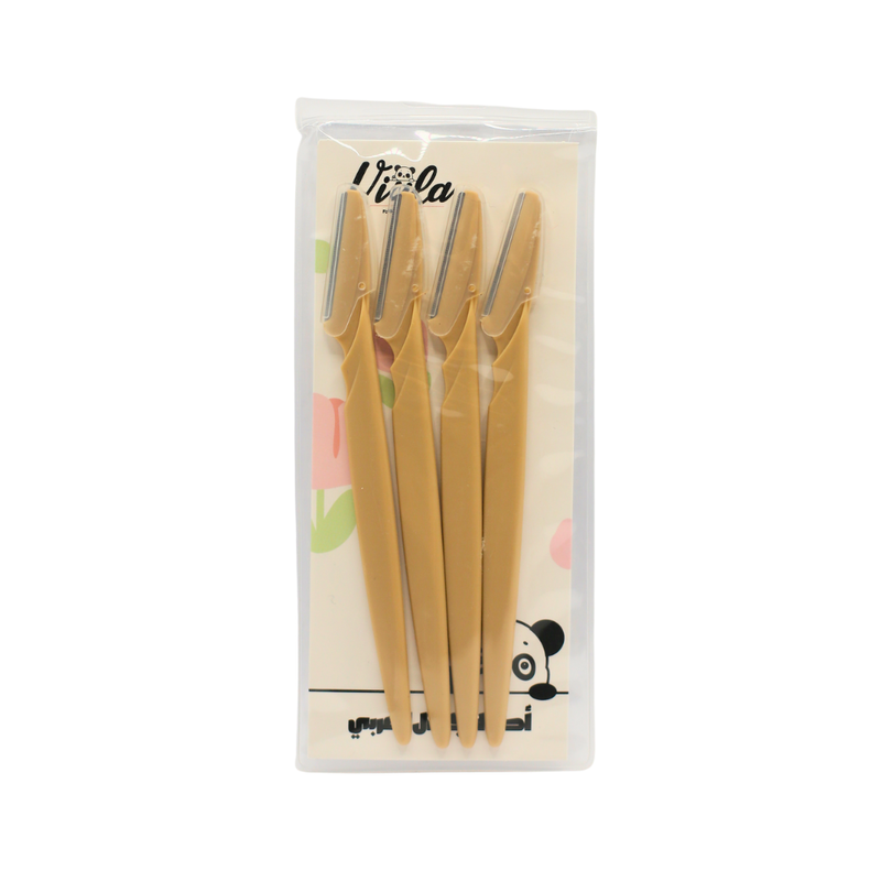 Viula Eyebrow Shaping Razors Stainless Steel Blades 4 Pieces