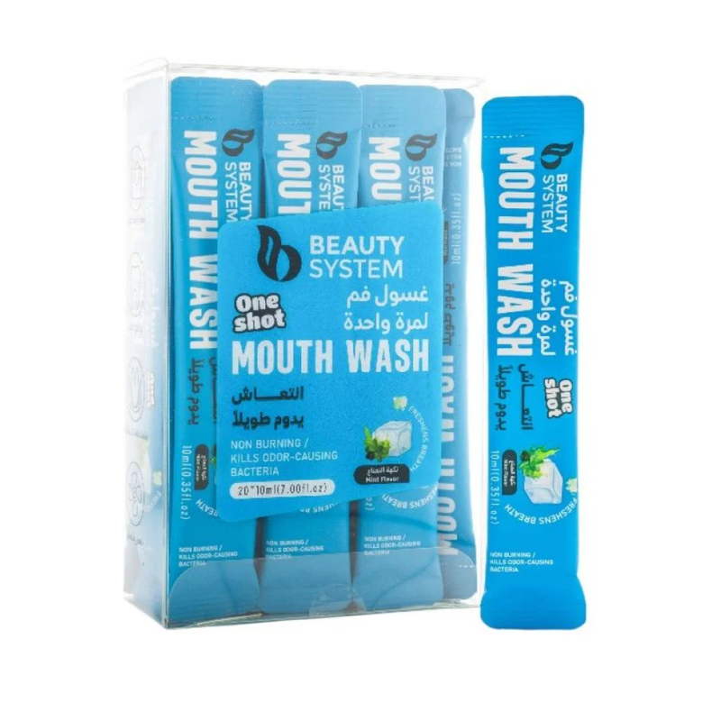 Beauty System Mint Mouthwash Tablets, 20 x 10ml, Daily Oral Hygiene