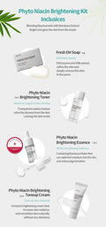 Nacific Phyto Niacin Brightening Kit with Niacinamide and Bamboo Extract, 4 Pieces