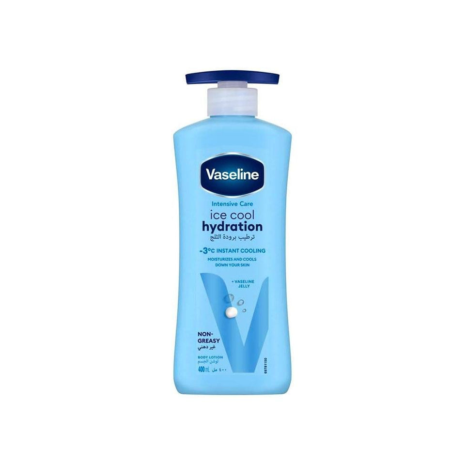 Vaseline Ice Cool Moisturizing Lotion Non-Greasy for Hydration & Freshness 400ml
