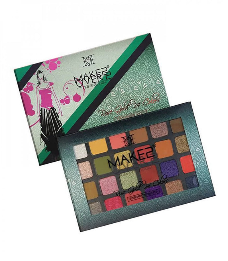 Make Over 22 Rose Gold Eyeshadow Palette 24-Color Matte Shimmer M1704