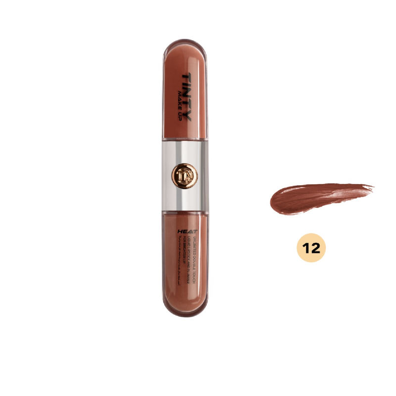 Tinty Double Balm Liquid Lipstick - Shade No. 12, Glossy Finish