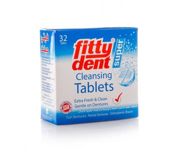 Denture Cleaning Tablets Orthodontic Appliance Cleanser Viti Dent 32 Tablets