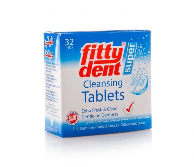Denture Cleaning Tablets Orthodontic Appliance Cleanser Viti Dent 32 Tablets