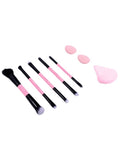 Real Techniques Foundation Brush Liquid Foundation Blending Ruby Face 8-Piece Pink