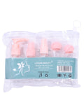 Loveme Beauty Travel Empty Containers Set - 5 Pieces - Pink