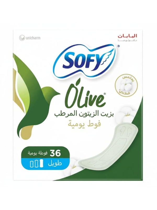 Sofy Moisturizing Olive Oil Sanitary Pads - Long Size, 36 Count