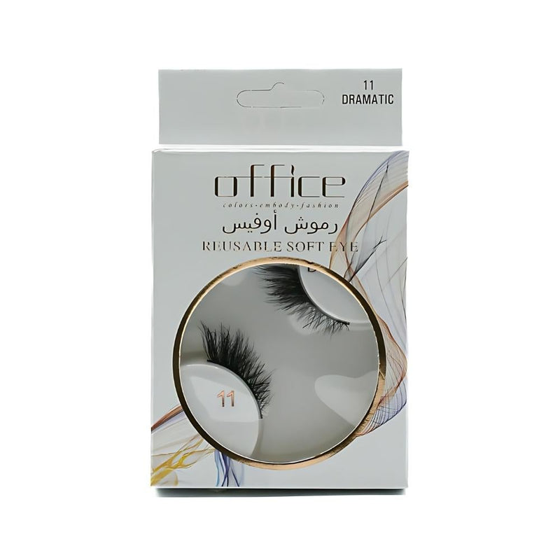False Eyelashes No. 11 Natural Looking Reusable Horsehair Office 1 Pair