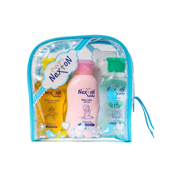 Nexton Newborn Baby Gift Set with Aloe Vera Oil, Shampoo, Lotion, Powder, Soap